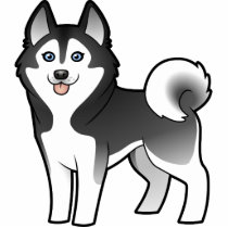 Cartoon Siberian Husky / Alaskan Malamute