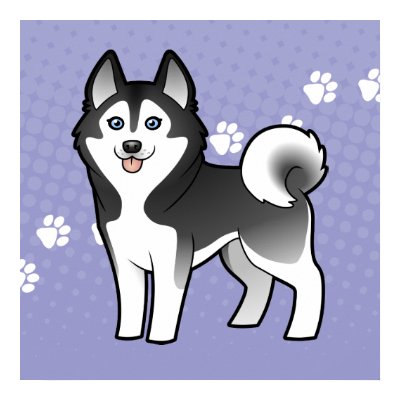 Cartoon Siberian Husky / Alaskan Malamute by CartoonizeMyPet