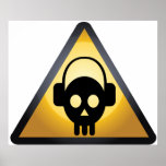Cartoon Skull DJ Print