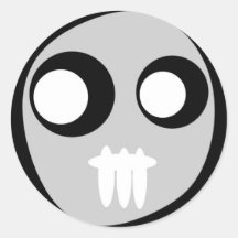 Cartoon Skull Round Stickers