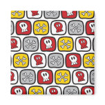 Cartoon Skulls and Bones Halloween Magnet
