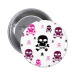 Cartoon Skulls Collage - Pink