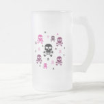 Cartoon Skulls Collage - Pink Coffee Mug