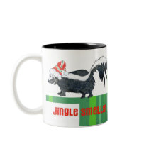 Cartoon Skunk Christmas Mug