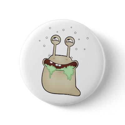 cartoon slug buttons by PILIF83