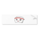 Cartoon Smiling Nurse Hats Bumper Stickers