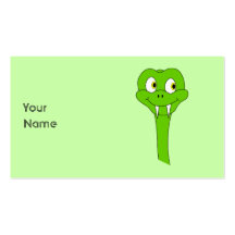 Cartoon Snake Business Card Template