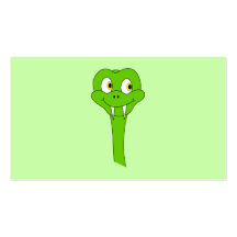 Cartoon Snake Business Card Template