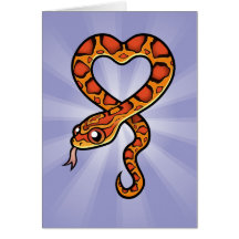 Cartoon Snake Greeting Cards