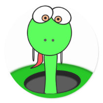 Cartoon snake sticker