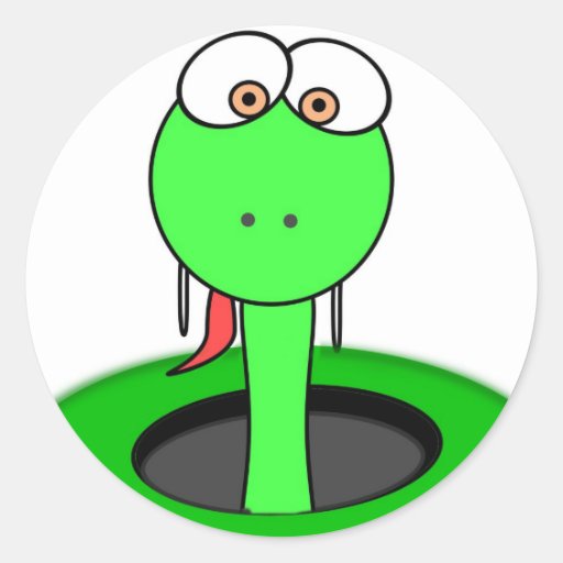 Cartoon snake sticker