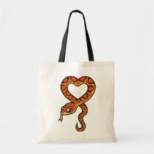 Cartoon Snake Tote Bags