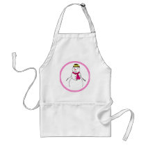 Cartoon Snowman Little Flirty Sweetheart Apron