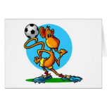 Cartoon Soccer Monkey Greeting Card