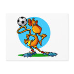 Cartoon Soccer Monkey Post Card