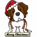 Cartoon St. Bernard Christmas Ornament photo sculptures