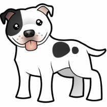 Cartoon Staffordshire Bull Terrier