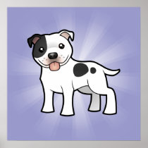 Cartoon Staffordshire Bull Terrier
