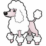 Cartoon Standard/Miniature/Toy Poodle (show cut) Photo Cutouts