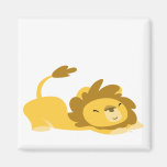 Cartoon Stretching Lion magnet