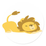Cartoon Stretching Lion sticker
