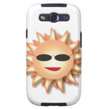 Cartoon Sun Wearing Cool Shades Samsung Galaxy SIII Cover