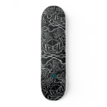 Cartoon Swede - Black / White / Blue Sketch Skate Deck