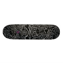 Cartoon Swede - Black / White / Magenta Sketch Skateboards