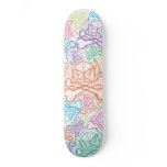 Cartoon Swede - Multicolor White Sketch 2 skateboards