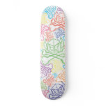 Cartoon Swede - Multicolor White Sketch 3 Skate Board Deck