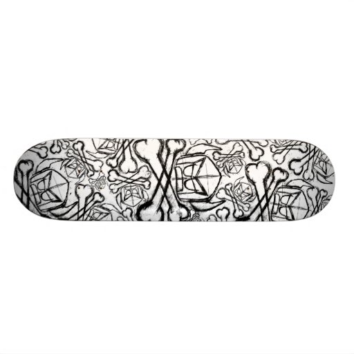 Cartoon Swede - Xerox white / black Skate Board Deck