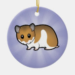 Cartoon Syrian Hamster Christmas Tree Ornaments