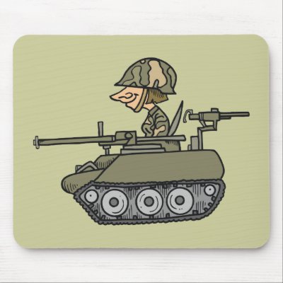 Cartoon Tank Mouse Pads by cartshirt