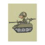 Cartoon Tank Postcard