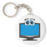 Cartoon Television Blue Key Chains