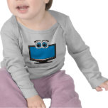 Cartoon Television Blue T Shirts