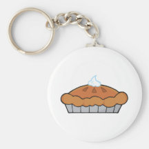 Cartoon Thanksgiving Pie Keychains