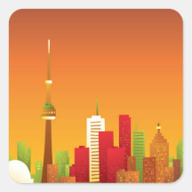 Cartoon Toronto Stickers