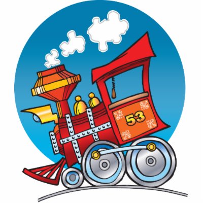 Cartoon Train Engine Photo Cut Outs by wizardofdraws