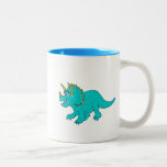 Cartoon Triceratops Dinosaur in Crayon Mugs