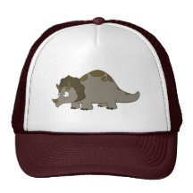 Cartoon Triceratops Trucker Hats