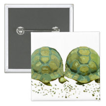 Cartoon Turtles Button