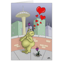 Cartoon Valentines Cards True Love 3 cards