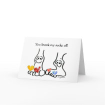 Cartoon Valentines Day Cute Feet Greeting Card