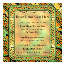 Cartoon Webby Stripes Invites