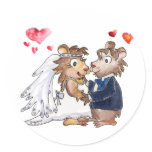 Cartoon Wedding Couple stickers