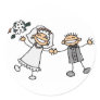 Cartoon Wedding Round Sticker