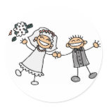 Cartoon Wedding stickers