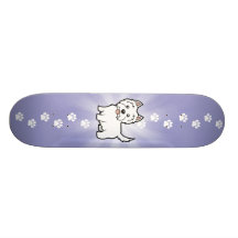 Cartoon West Highland White Terrier Custom Skateboard