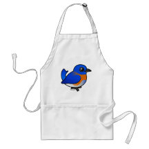 Cartoon Western Bluebird Apron